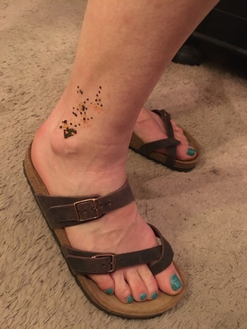 opentolife37: Love my new Birkenstocks! So my new henna tattoo didn’t dryHope you’re having a fun 