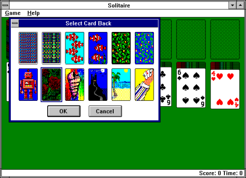 Microsoft Solitaire is a computer game included with Microsoft Windows, based on a card game of the 