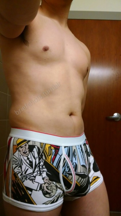 briefshots:  I know you can’t tell who the hero is on this pair of undies, but keep your eyes posted.H&M Trunks - M