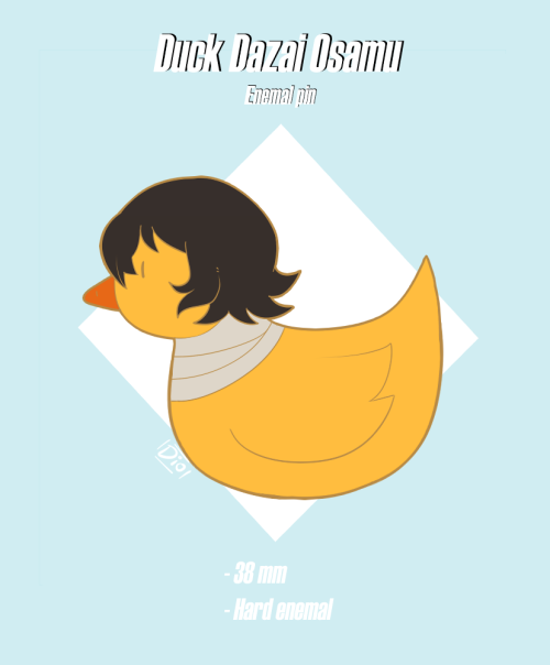 there’s less than a week left to pre-order my Dazai pin! Link: https://etsy.com/dk-en/listing/