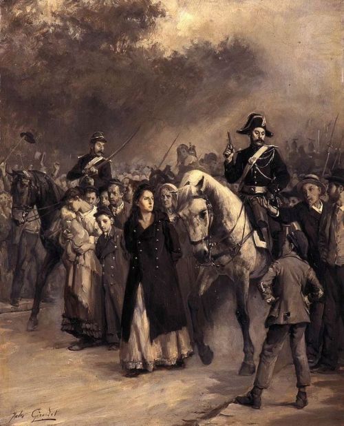 quercusfloreal:sieclesetcieux: rhapsodyofirony:  Arrestation de Louise Michel (the Arrest of Louise 