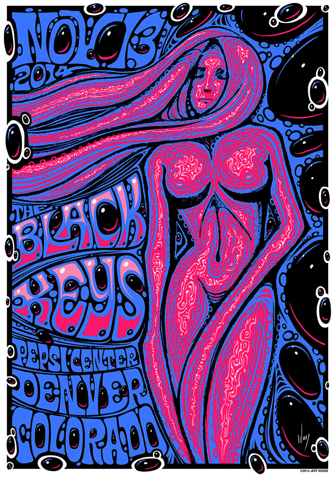 theblackkeys:  Denver, Colorado // November 13th  #TurnBlue // Artwork by Jeff Wood