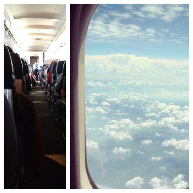 Day 29: sky view: at 37,000 ft. On a place from Tampa to Philly! #plane #aisle #philly