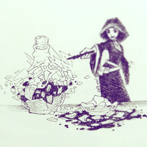 Inktober: ShatteredHope those potions are week or misbrewed. Would be wasteful to use proper potions