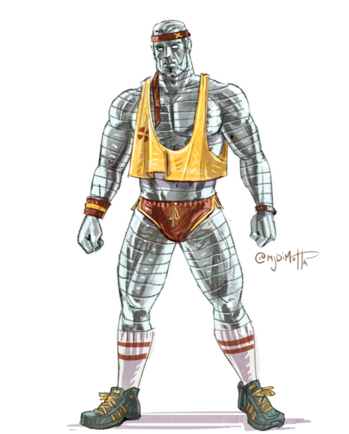 My #paperxmen Gymtime Colossus for https://kevinwada.tumblr.com/
