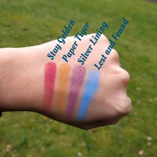 lenduuh:Swatches of the @colourpopcosmetics pressed shadows I got. I absolutely love how mustard-y P