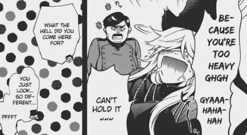 erwonmyheart: Kuroshitsuji 105 / Undertaker making fun of Diederich