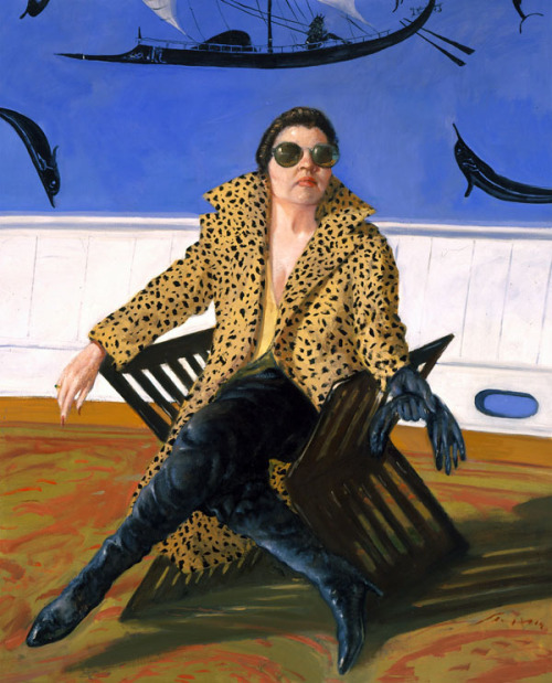 Hortense Le Corsaire in the Maritime Room, by Julio Larraz, 2006