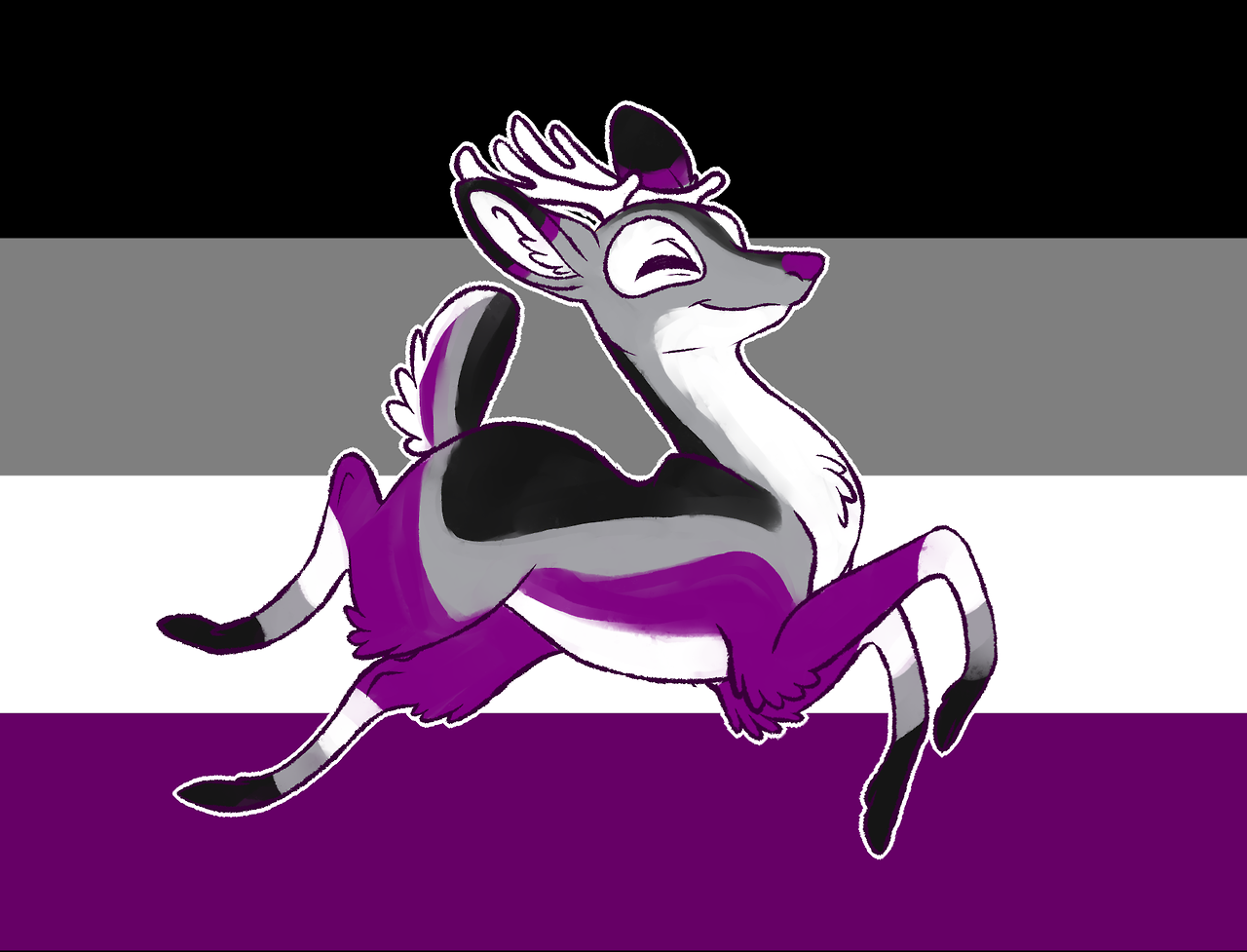 alouette-lulu:  I drew some flag deers for pride month ! Be proud of who you are