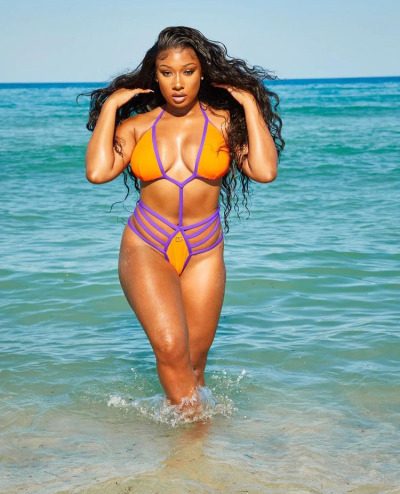 freakytyfromthachi:loverman71:sinnamonscouture:Megan Thee Stallion Covers 2021 Sports Illustrated Swimsuit Issue. Megan makes history as the first rapper to grace the cover of their Swimsuit issue. ❤❤❤Congratulations 🍾 😍😍😍