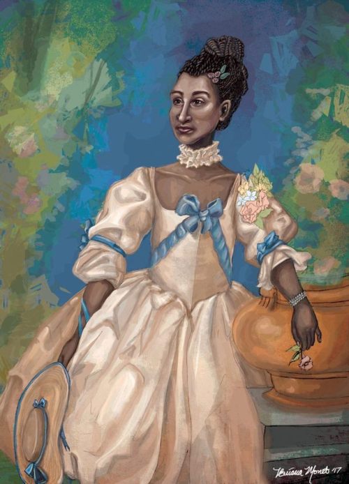 A progress shot of my 2017 self-portrait. It is also a study of Boucher’s Madame Bergeret.&nbs