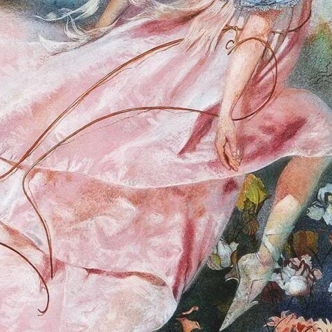 die-rosastrasse:Pink in paintings of women.Edouard Bisson; Talbot Hughes; François-Hubert Drouais; J