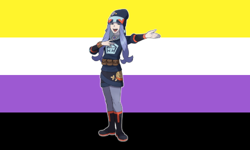 Meli from Pokemon Legends Arceus is nonbinary!(requested by anonymous)