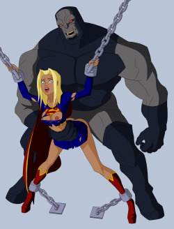 superhumanbondage:  Supergirl at Darkseid’s mercy…… 