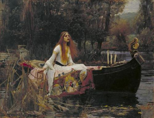 The Lady of Shalott - (1888 / Oil on canvas) - John William Waterhouse“And down the river’s dim expa