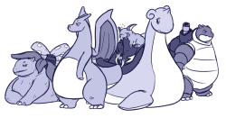 eddybelly:  Sorta rushed doodle for the 20th Pokémon anniversary thing. Just doodled what my very first team back when I started playing the series was.The main series still holds a lot of importance to me, if only for the memories and escape it was