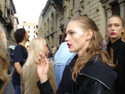 vladallena:Sasha Pivovarova and Raquel Zimmermann