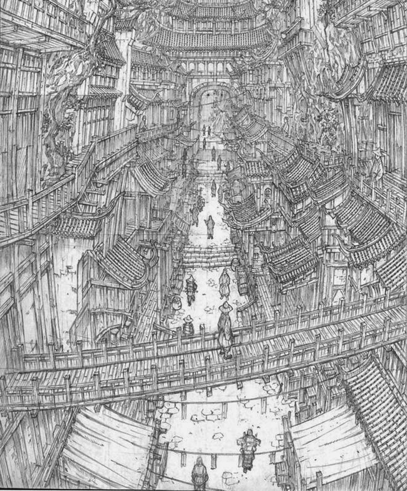 thebikupan:  theartofanimation:  Min Seub Jung   I need to start drawing more architecture.