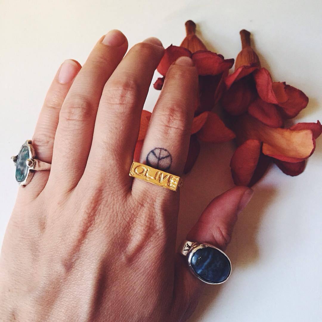 & then I made myself a 24k gold ring // #jewellery #ring #olive #imakemyselfjewellery #fingertattoo #design #fashion #artisan #australia #australian #photooftheday #cleopatrasbling (at www.cleopatrasbling.com)