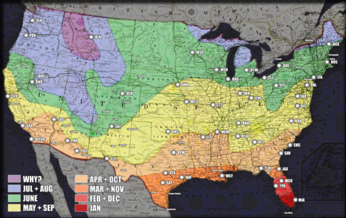 Heat Map of United States, Migratory Plan For those who get into the MBTI, I’m a J – spe