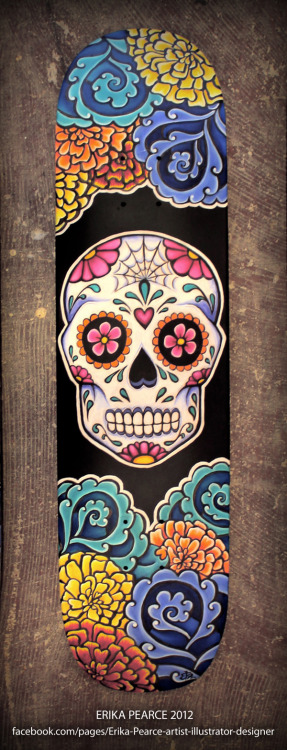 luv-an-musiq:  Día de los Muertos - Skate Decks by Erika Pearce  