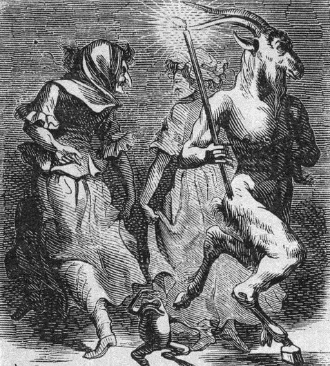 loresseintes:  “The dance of the Sabbath”, illustration from the Dictionnaire Infernal by Jacques Auguste Simon Collin de Plancy (1818) 