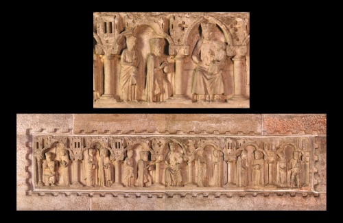 ADVENT CALENDAR DAY 19Limestone relief with the Adoration of the Wise Men, 13th-century France. (Det