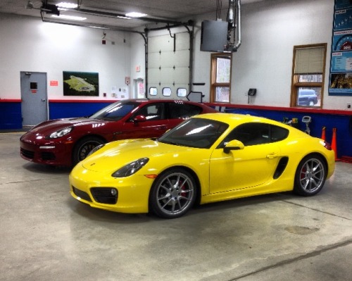 Porsche stopped by today to let us check out the Panamera S and the Cayman S. Not a bad Tuesday!