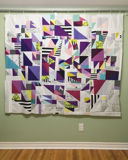 Ultra Violet quilt top: One of the bigger projects I’ve worked on over the last couple of months has