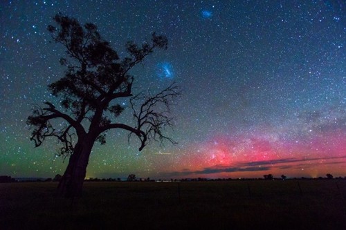 Aurora Australis Over the Milky Way