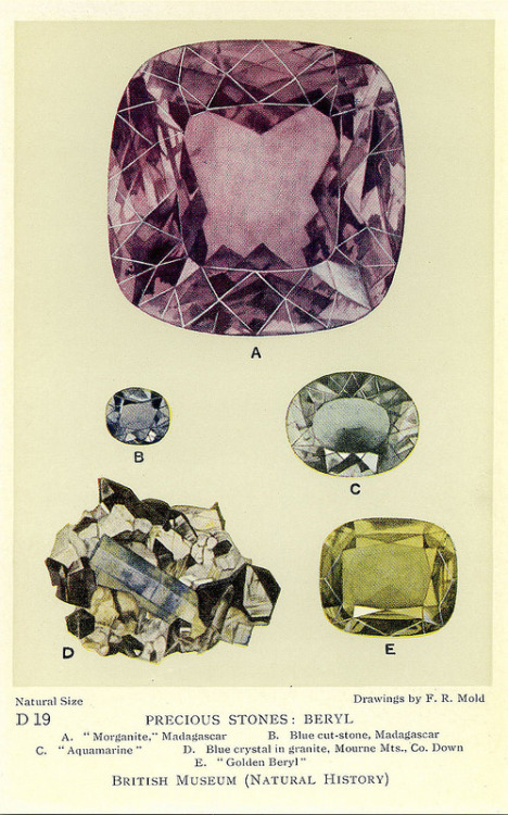 zacklover24: unearthedgemstones: Gemstone postcards by the British Museum in 1920s (via Gem Gossip) 