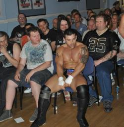 jakeslammer:  Davey Richards IS Dazed and Confused, Sharing a Moment With The Bewildered Crowd of Southside Wrestling Entertainment, in this UK Battle. 