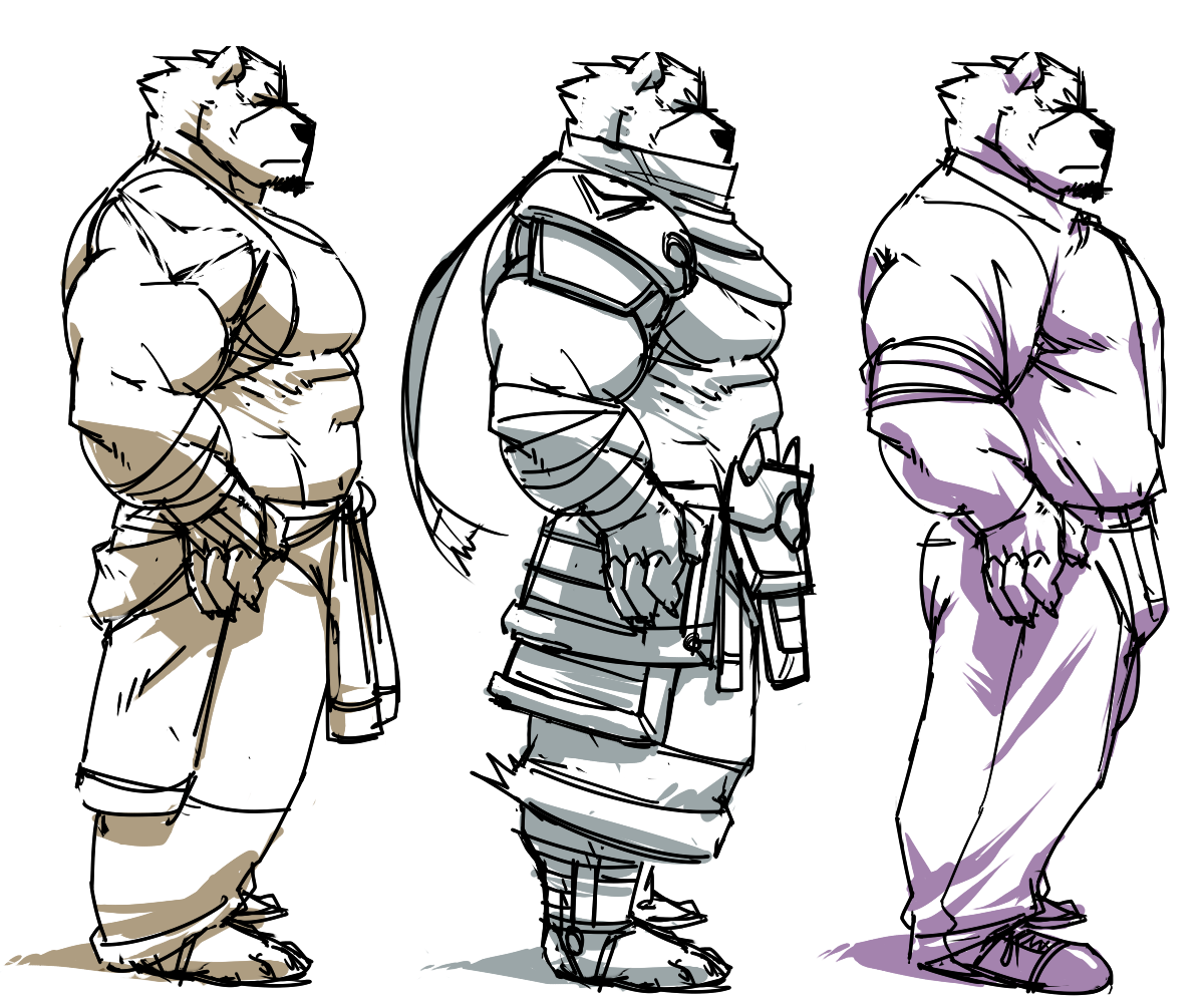 kumaclaw:I made these for no reason, really. but it was fun. My OC, Noir, in outfits