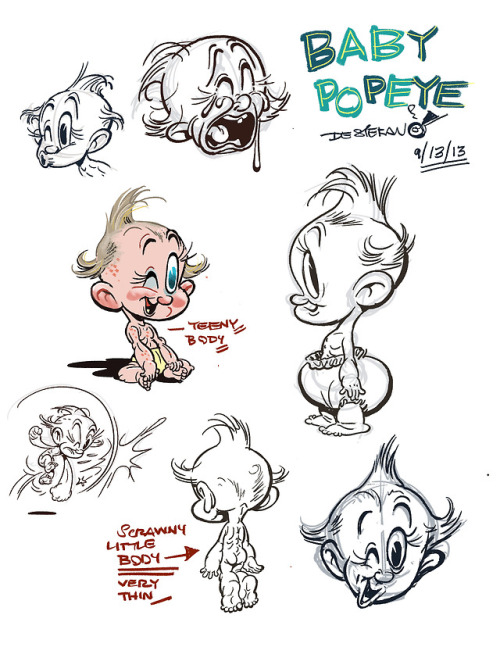 Jim Henson’s POPEYE BABIES.(Not really. Unused visdev art for Sony Features.)