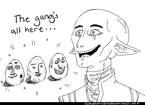 “i imagine that solas draws little faces on the eggs he buys from the store so he feels less alone” 