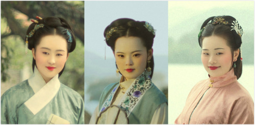 changan-moon:Traditional Chinese fashion in tang, song and ming dynasty style. Hanfu makeup by 陌上初华手