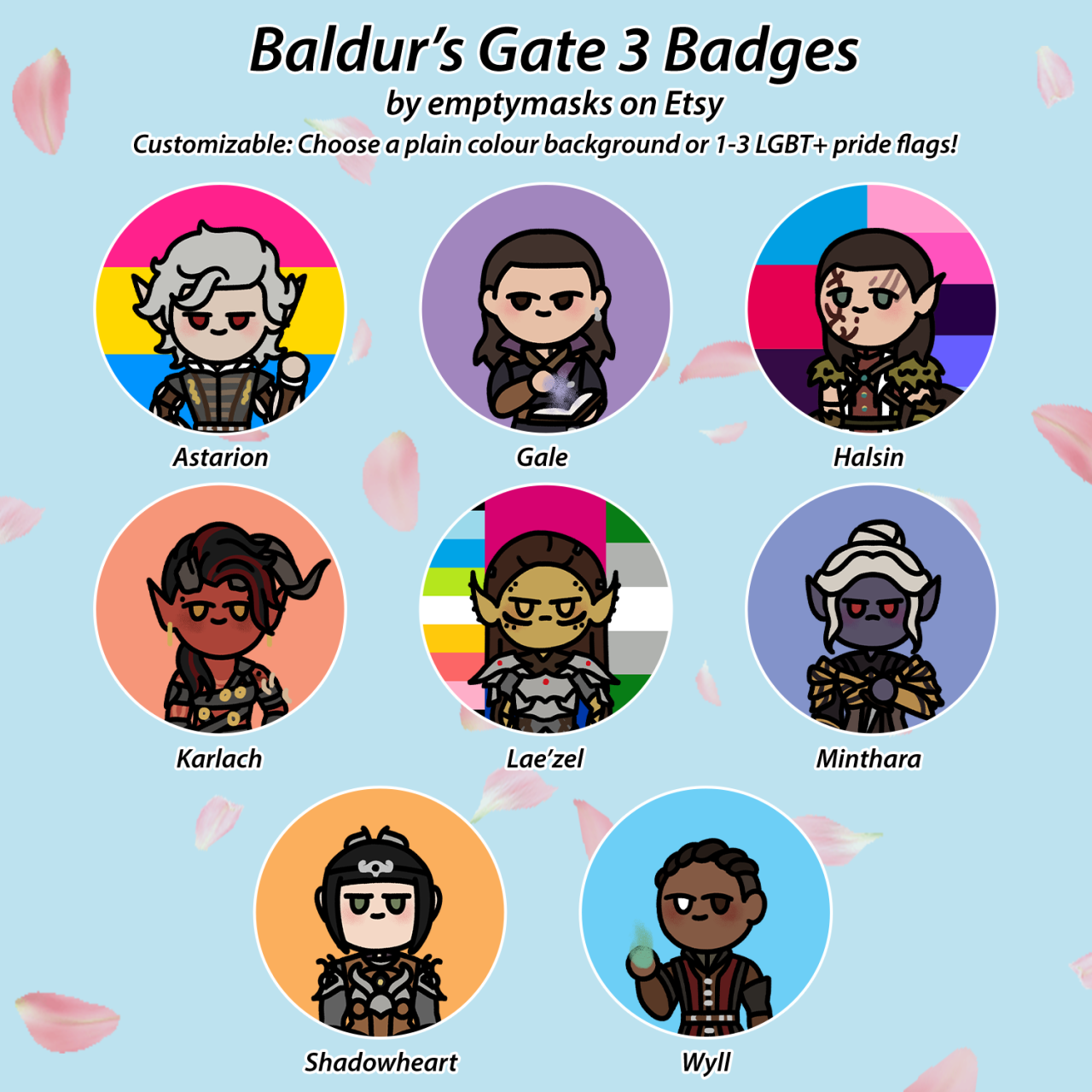 BG3 NPC Reusable Stickers Baldur's Gate 3 