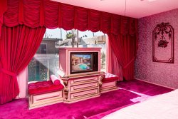 atelierjen:  A 1960 Palm Springs interior - love the TV cabinet! 