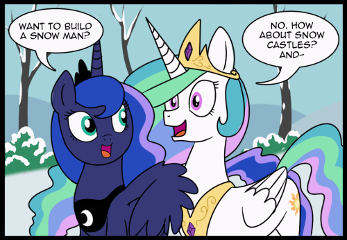 fisherpon:  MLP: Wanna build a snow man? (Commissioned) by tan575