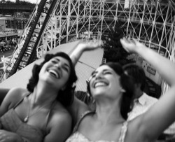 distinguishedcompany:  skelepeach: Coney Island roller coaster photograph, 1950s. 