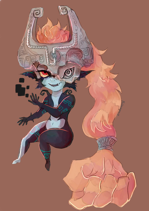 akkariynn-tries-her-best:Midna from Twilight Princess is my all time favorite Zelda companion. I love everything about her. Her design, character, just everything.Here is a drawing of her. 