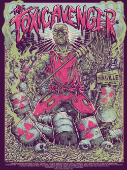 xombiedirge:  The Toxic Avenger by GODMACHINE / Tumblr / Blog / Store 18” X 24” 5 color screen prints, numbered regular edition of 150 and glow in the dark variant edition 75 Cannibal! the Musical by Timothy Pittides 24” X 18” 8 color