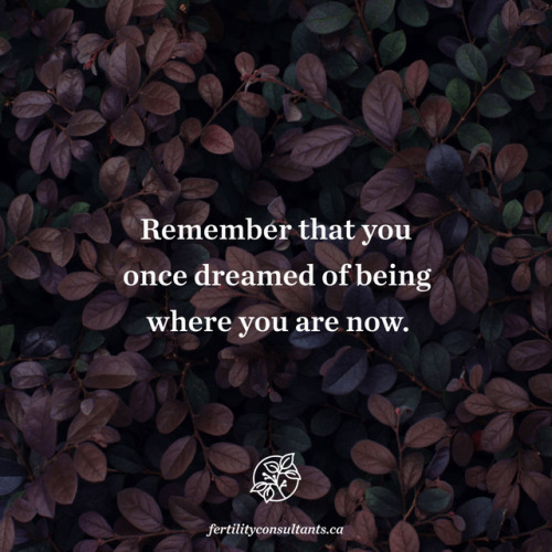 Remember that you once dreamed of being where you are now,