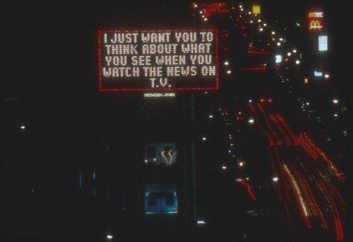 publicartfund: #throwbackthursday to 30 years ago this month in Times Square - Barbara Kruger f