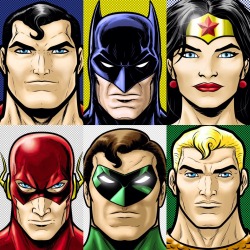 boomerstarkiller67:  DC Heroes &amp; Villains Portraits - art Terry Huddleston 