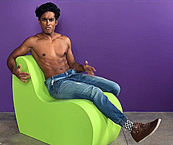 funkpunkandroll84:A shirtless Rajiv Surendra bringing back his Mean Girls character, Kevin G., on Bu