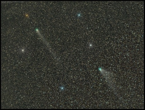 Two Comets Pass In The Night Bound For Your Telescope