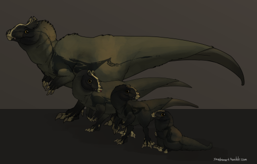 I made a cryolophosaurus for an arpg on deviantart. She’s named Toeburn. She’s a chumbus. :3(her cre