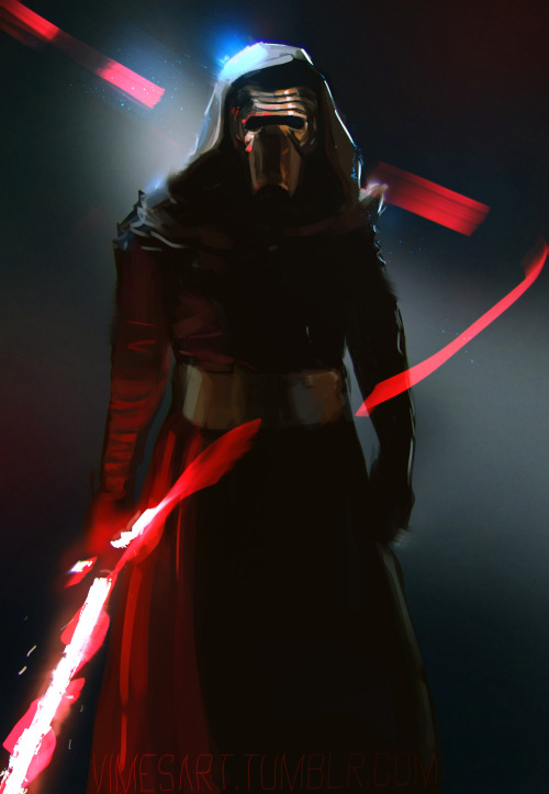 vimesart:  Kylo ren speedpaint :D, about 1h30.  Actually more of a wip but I also thinks it looks good as is  so wanted to post anyway.   