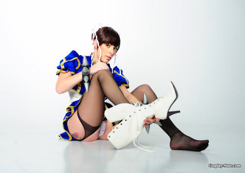 Porn Cosplay of Chun-li, That costume was a lot photos